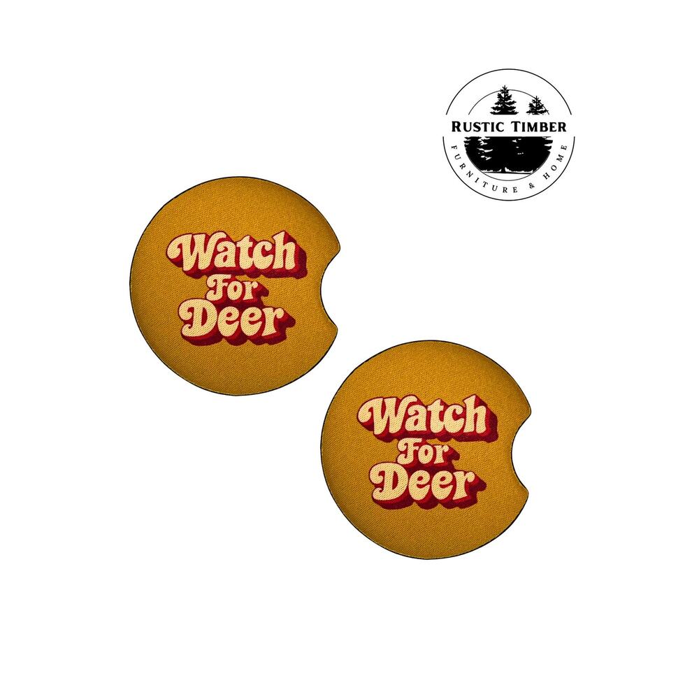 Watch For Deer Car Coasters